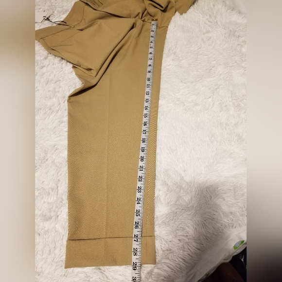 NWT Zara Dress Pants Women's Color Khaki Size 34 Bent From Below - Picture 7 of 14